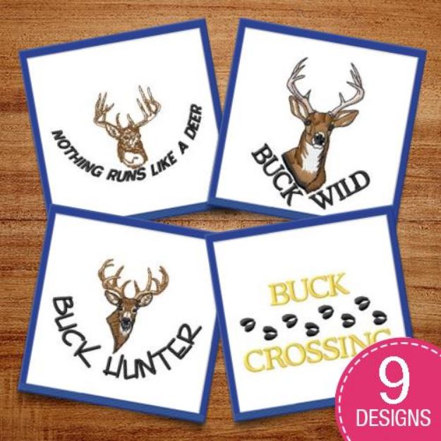 Picture of Big Game Mammals Embroidery Design Pack