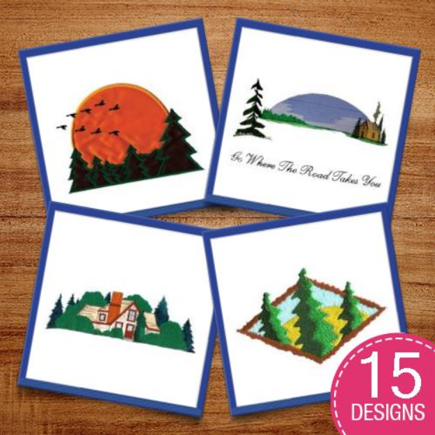 Picture of Nature Scenes & Landscapes Embroidery Design Pack