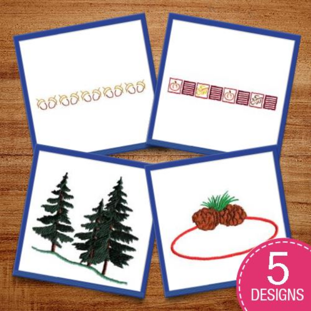 Picture of Fall Trees Embroidery Design Pack