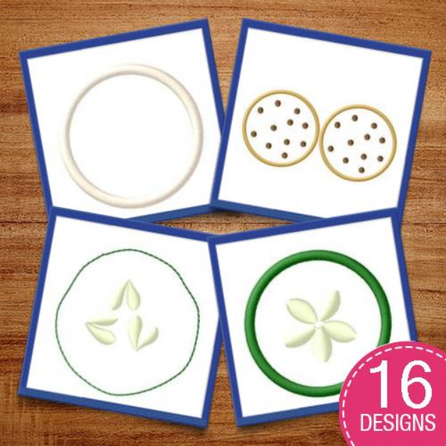 Picture of Decorative Circles & Frames Embroidery Design Pack