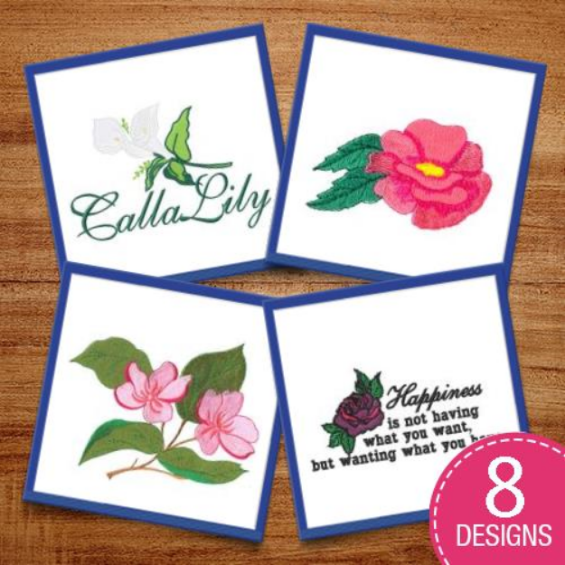 Picture of Flower Garden Beauties Embroidery Design Pack
