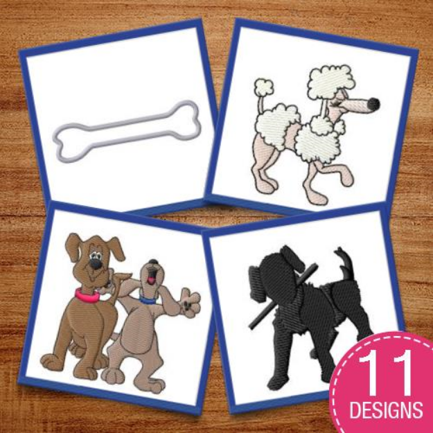 Picture of Doggone Cute Pups Embroidery Design Pack