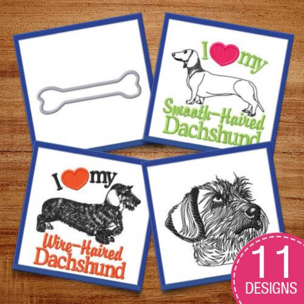 Picture of Doggone Cute Pups Embroidery Design Pack