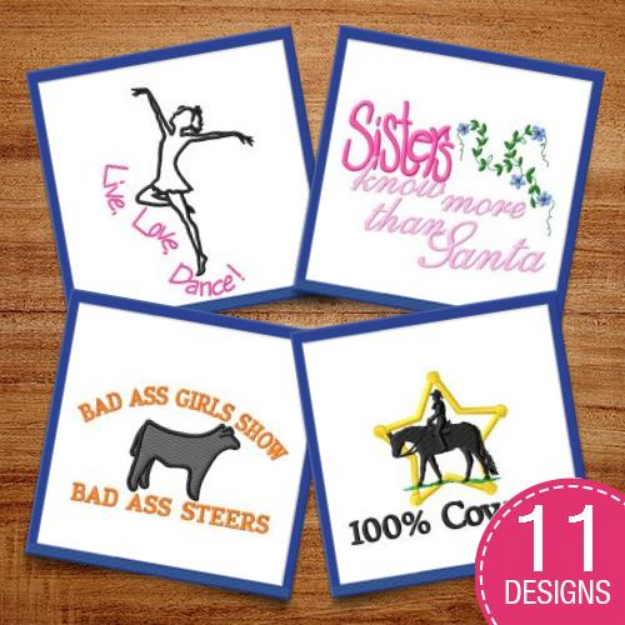 Picture of Sugar & Spice Girls Embroidery Design Pack