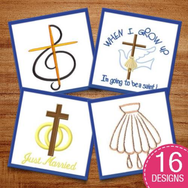 Picture of Easter Blessings Embroidery Design Pack