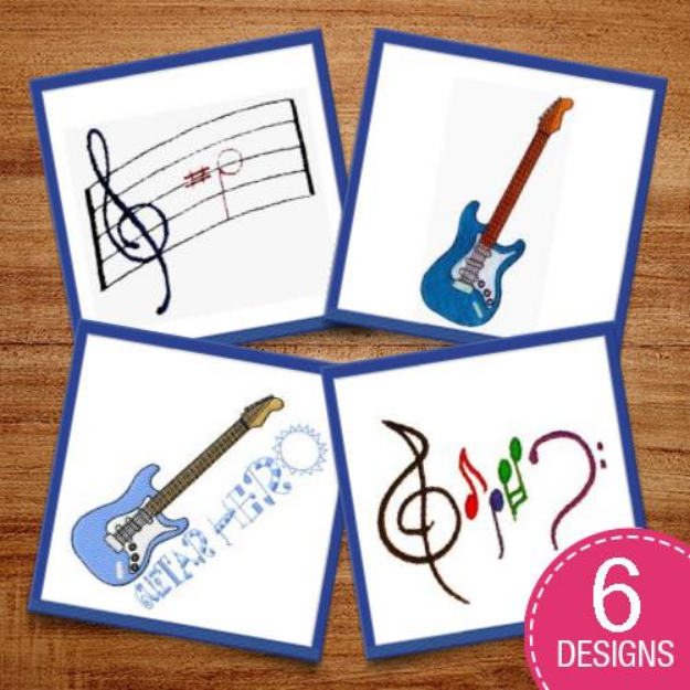 Picture of Play Some Music Embroidery Design Pack