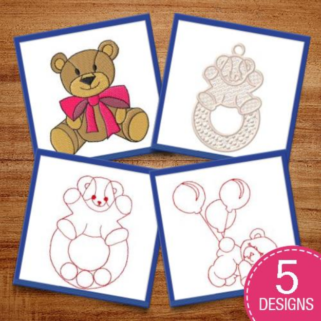 Picture of Teddy Bear Delights Embroidery Design Pack