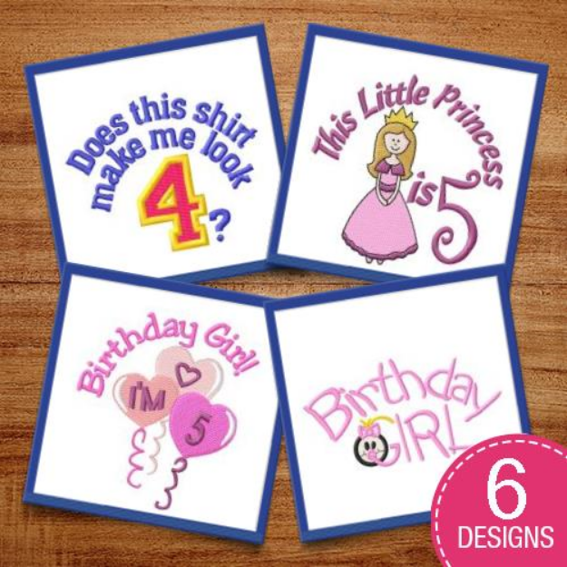 Picture of Birthday Girl! Embroidery Design Pack