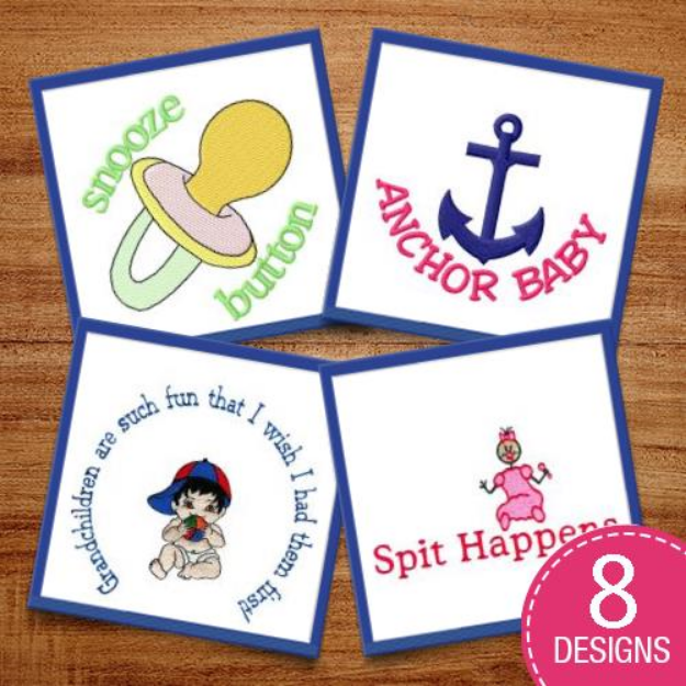 Picture of Funny Baby Captions Embroidery Design Pack