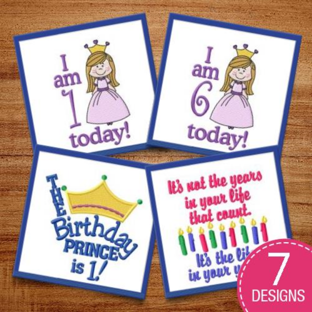 Picture of Birthday Decorations Embroidery Design Pack