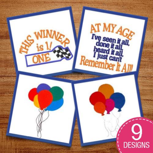 Picture of Fun Birthday Designs Embroidery Design Pack
