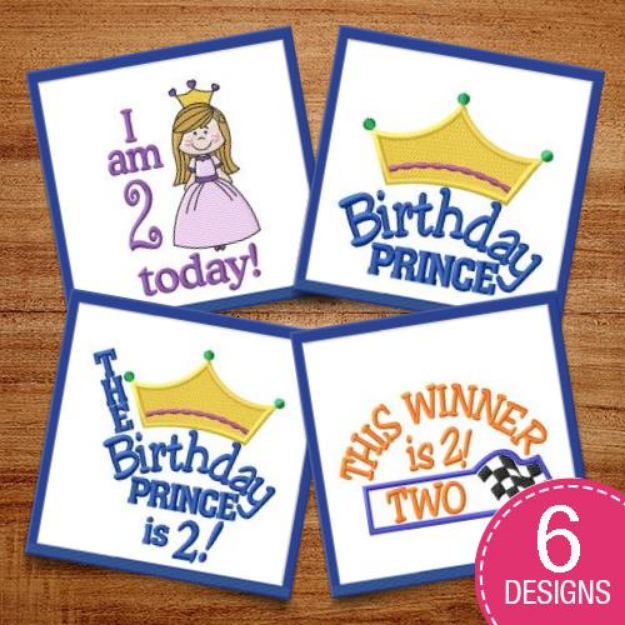 Picture of Birthdays Of All Ages Embroidery Design Pack