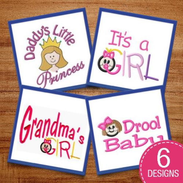 Picture of Little Baby Girl Embroidery Design Pack
