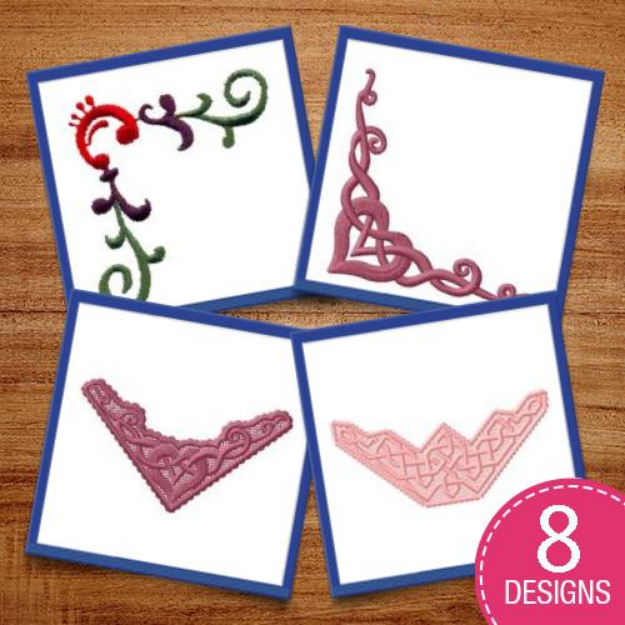 Picture of Decorative Corners Embroidery Design Pack