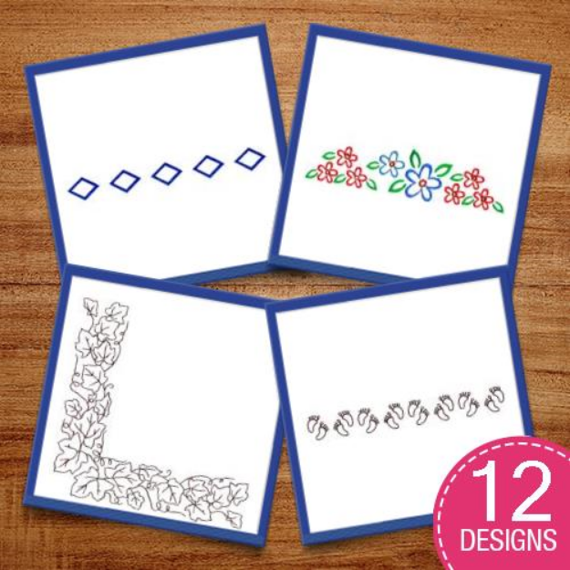 Picture of Corner Borders & Edges Embroidery Design Pack