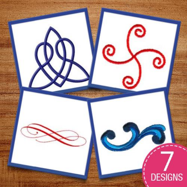 Picture of Decorative Swirls & Borders Embroidery Design Pack
