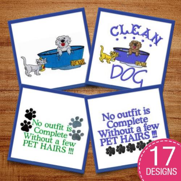 Picture of Humorous Pets Embroidery Design Pack