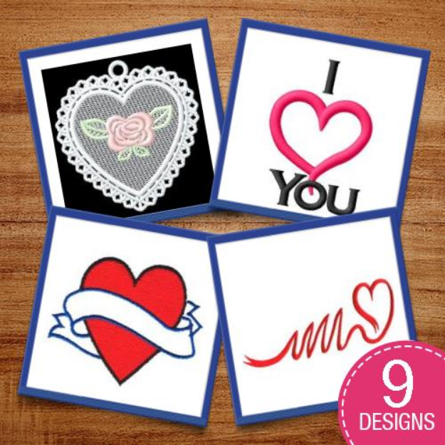 Picture of Love You Valentine! Embroidery Design Pack