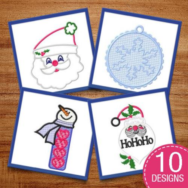 Picture of Snowy, Blowy Christmas Embroidery Design Pack