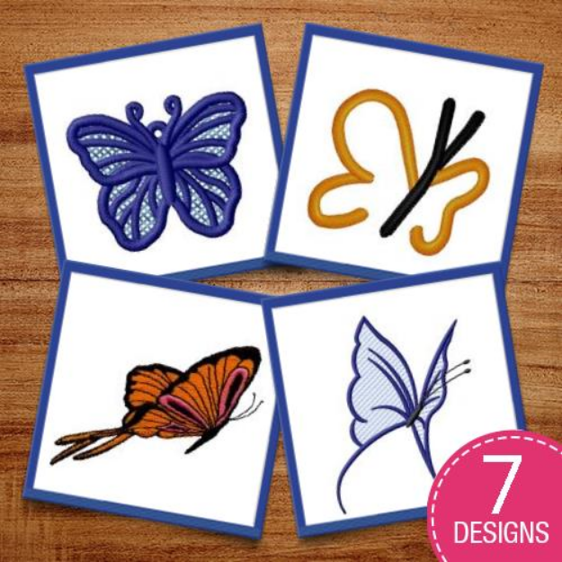 Picture of Butterfly Kisses Embroidery Design Pack