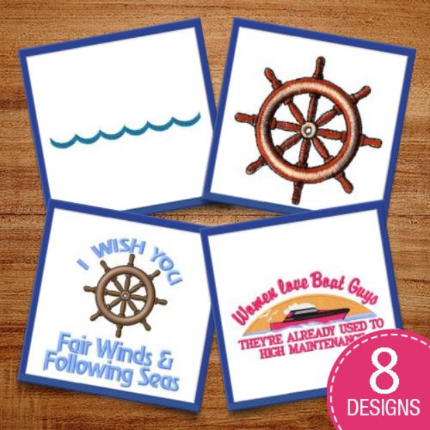 Picture of A Day On The Water Embroidery Design Pack