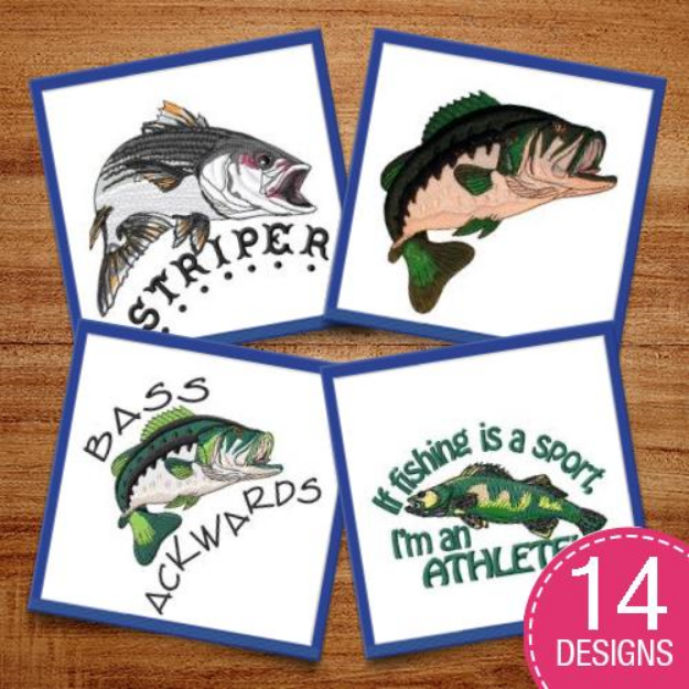 Picture of Realistic Freshwater Fish Embroidery Design Pack