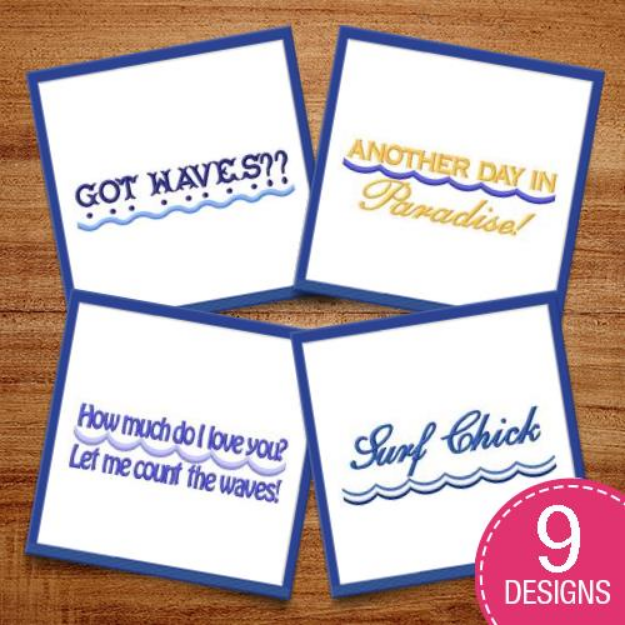 Picture of Nautical Sayings & Borders Embroidery Design Pack