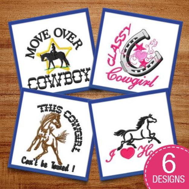 Picture of Classy Cowgirl Embroidery Design Pack