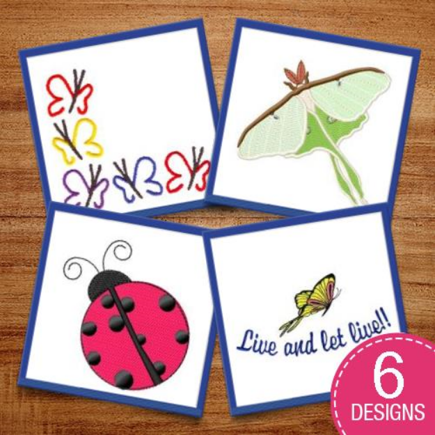 Picture of Pretty Little Bugs Embroidery Design Pack
