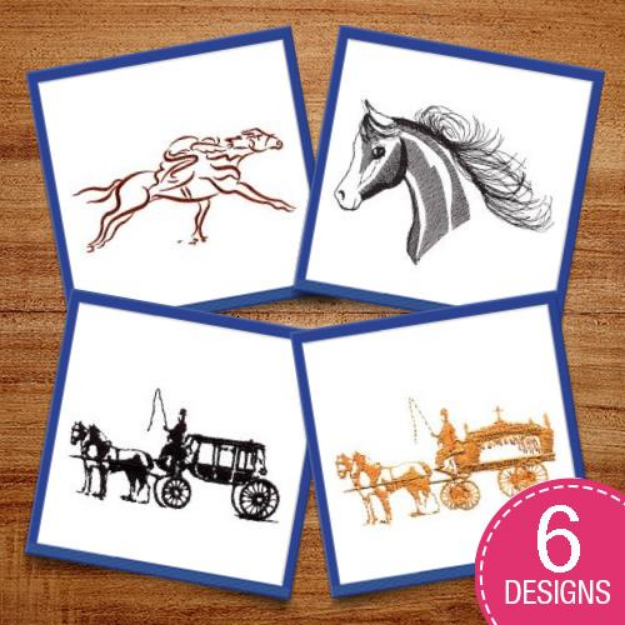 Picture of Equine Outlines Embroidery Design Pack