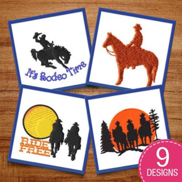 Picture of Rodeos & Cowboys Embroidery Design Pack
