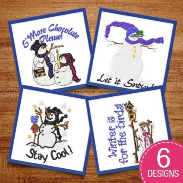 Picture of Winter Characters Embroidery Design Pack