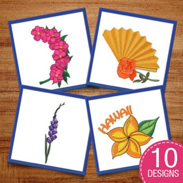 Picture of Beautiful Realistic Flowers Embroidery Design Pack