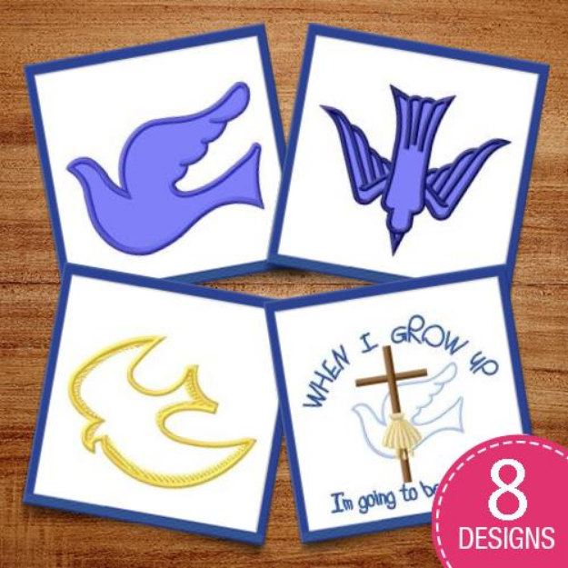 Picture of Doves & Christianity Embroidery Design Pack