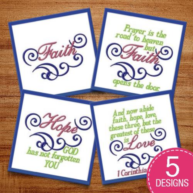 Picture of Encouraging Captions Embroidery Design Pack