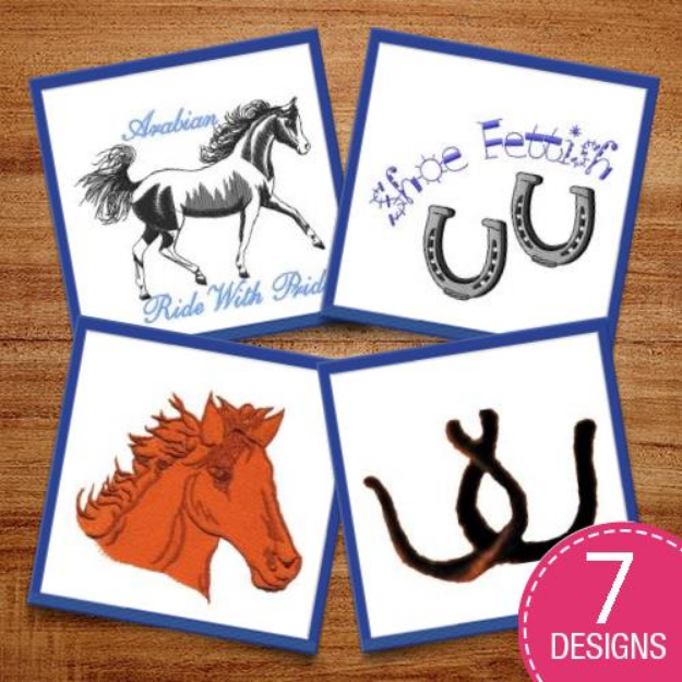 Picture of Horses & Stallion Heads Embroidery Design Pack