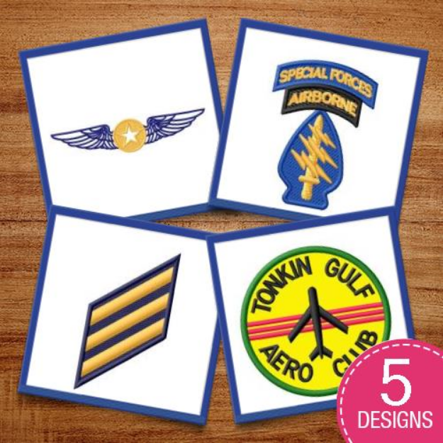 Picture of Military Patches Embroidery Design Pack