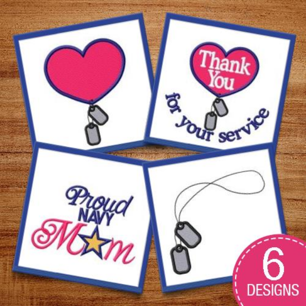 Picture of Dog Tag Decoration Embroidery Design Pack