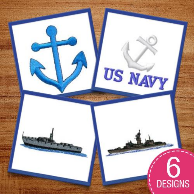 Picture of Military Boats Embroidery Design Pack