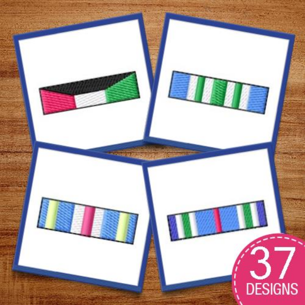 Picture of Military Campaign Ribbons Embroidery Design Pack
