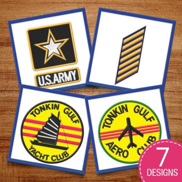 Picture of Military Patches & Insignias Embroidery Design Pack