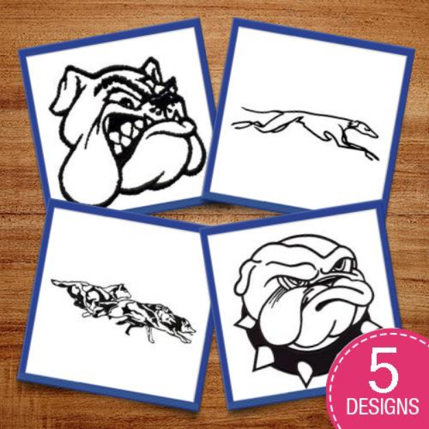 Picture of Puppy Dog Outlines Embroidery Design Pack