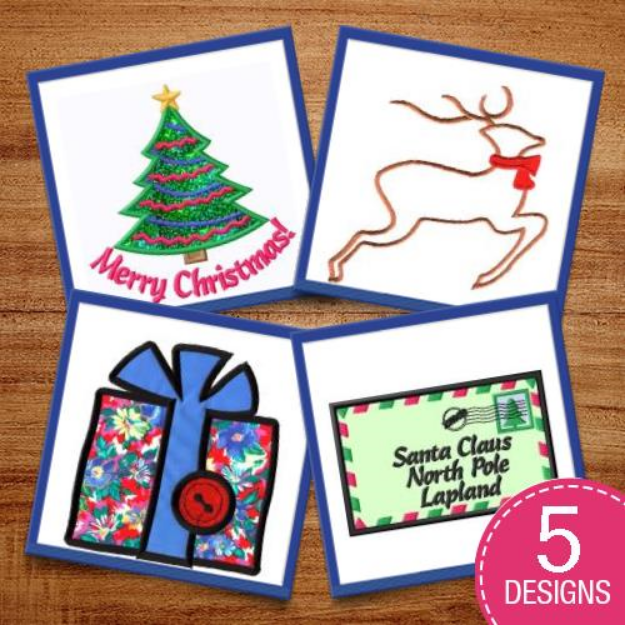 Picture of Pretty Christmas Appliques Embroidery Design Pack