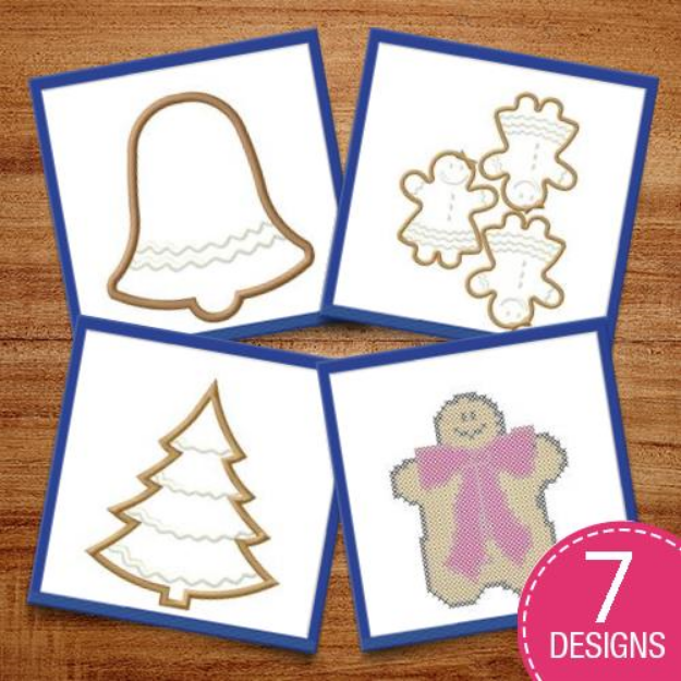 Picture of Chistmas Cookie Cutouts Embroidery Design Pack