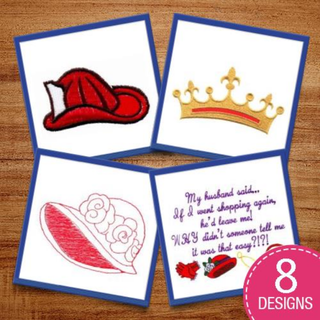 Picture of Hang On To Your Hat! Embroidery Design Pack