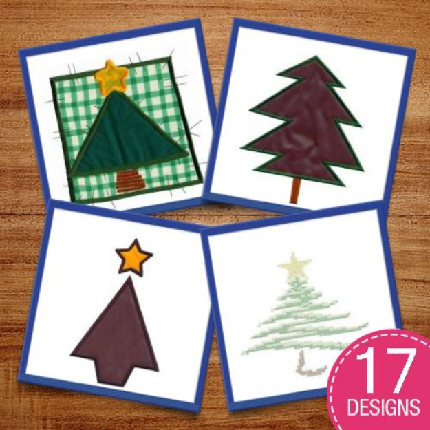 Picture of Christmas Trees Galore! Embroidery Design Pack