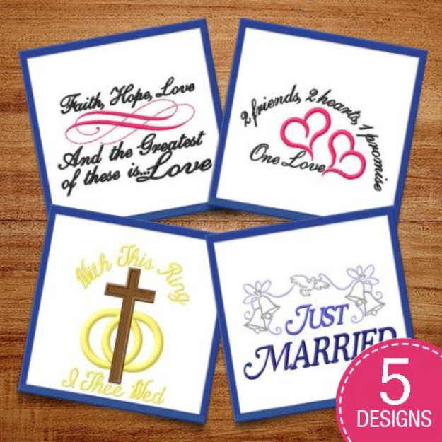 Picture of Wedding Day Love Embroidery Design Pack
