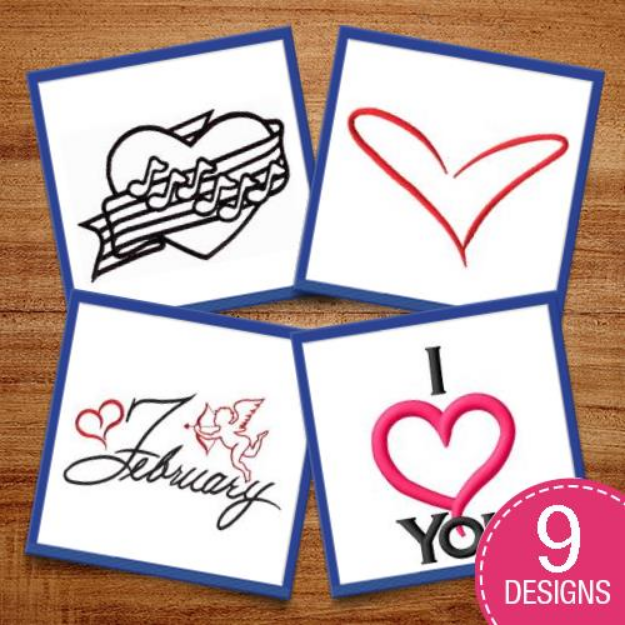Picture of The Holiday Of The Heart Embroidery Design Pack