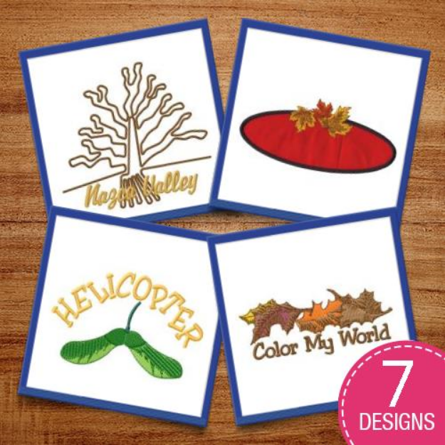 Picture of Trees & Leaves Embroidery Design Pack