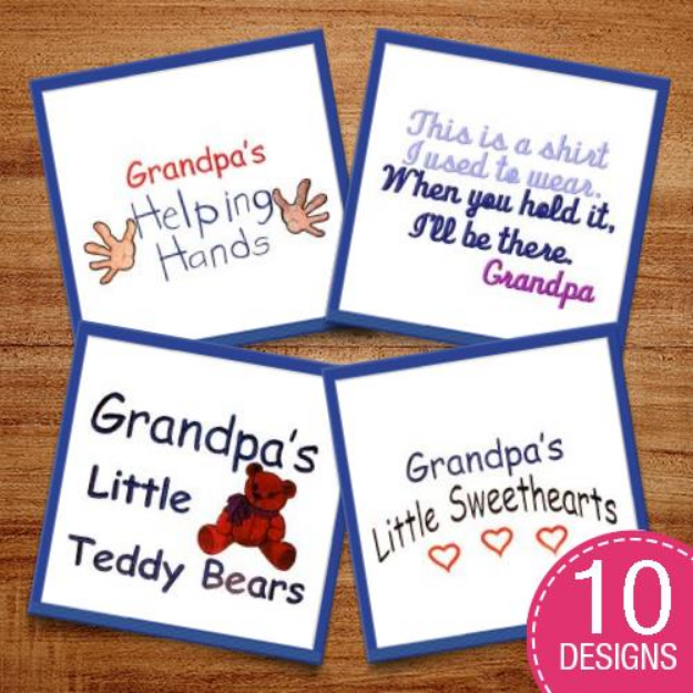Picture of Grandpas Delight Embroidery Design Pack